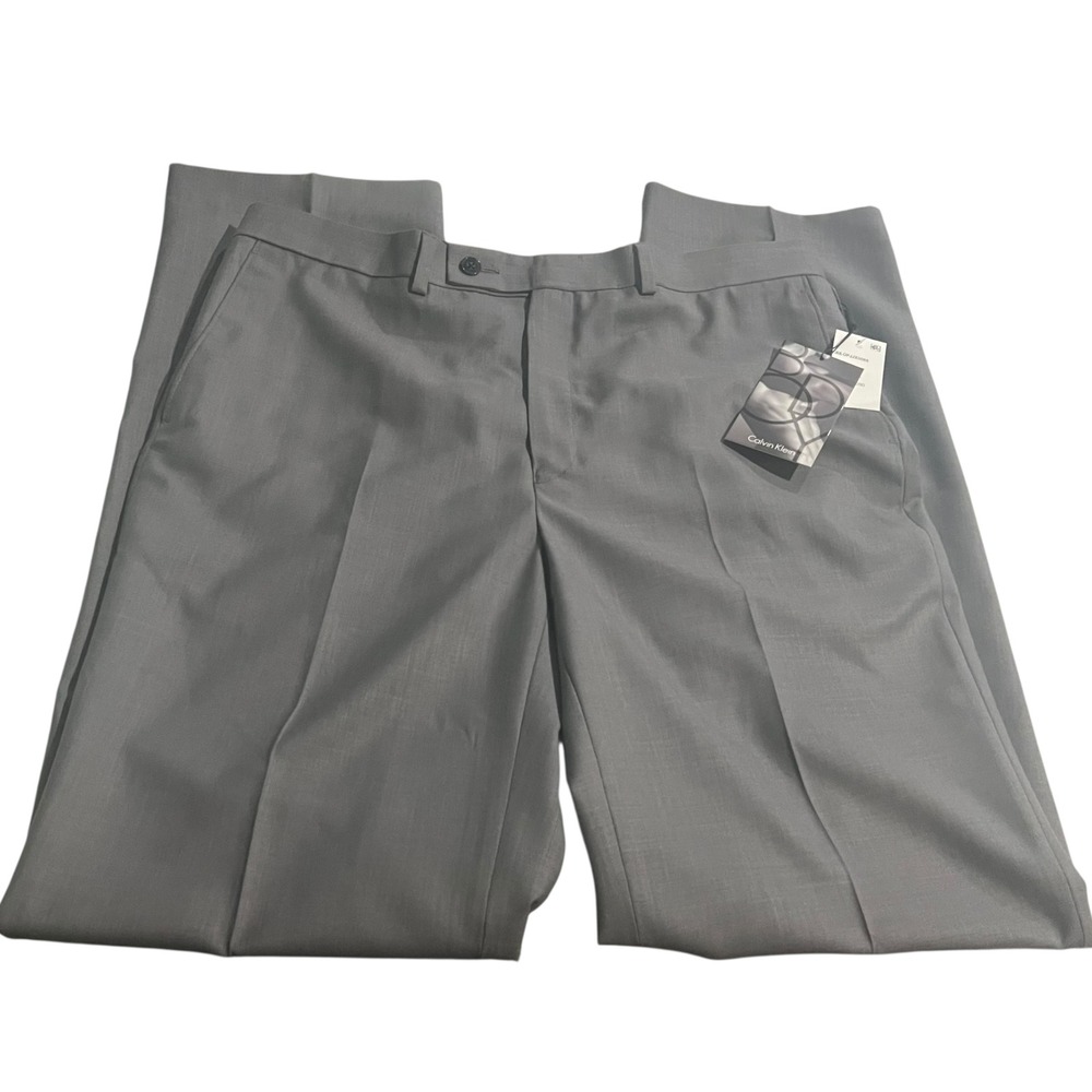 Calvin Klein Charcoal Grey Julop Trousers Pants Men's Size 34 x 34 Career NWT